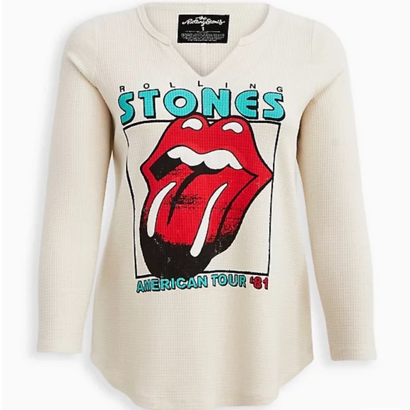 Torrid Rolling Stones LS Waffle Tee Size 3X - Picture 1 of 6